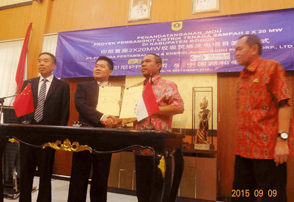 The company signed a letter of intent with the customer for the 2X20 MW waste incineration power generation project in Indonesia